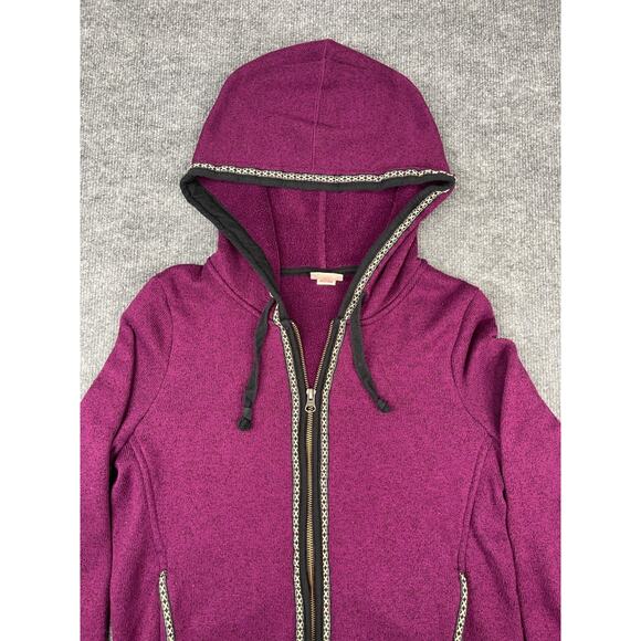 Mossimo Supply Co Purple Full Zip Hoodie Jacket Women’s Small S/P Fleece Lined - Picture 3 of 16
